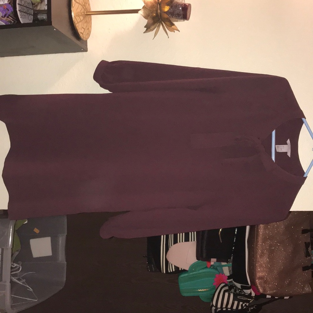H&M relaxed comfy burgundy dress